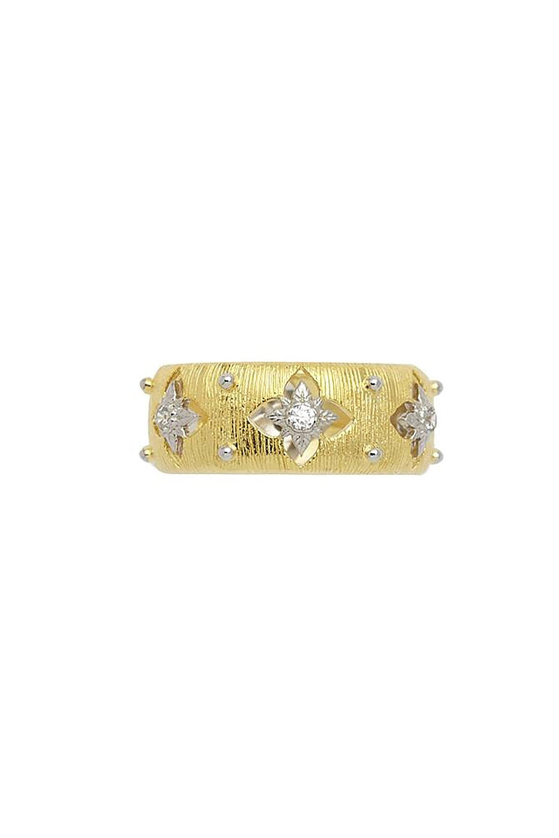 Antique Brushed Gold Sunburst Ring - L'Atelier Global