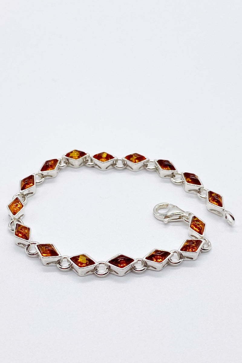 Baltic Amber Diamond Link Bracelet - L'Atelier Global