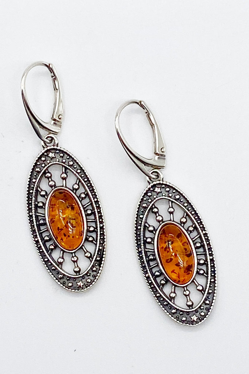 Baltic Honey Amber Medallion Earrings - L'Atelier Global
