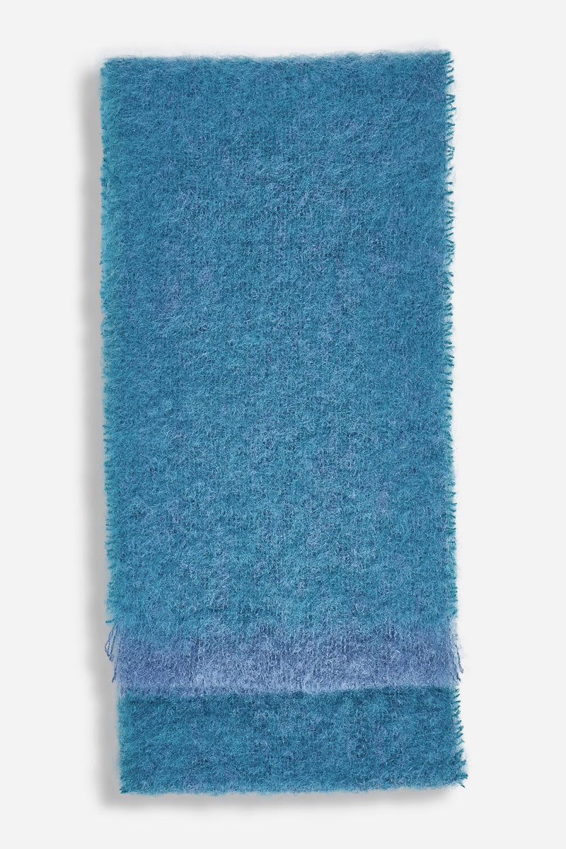 Blue Melange Soft Mohair Scarf - L'Atelier Global
