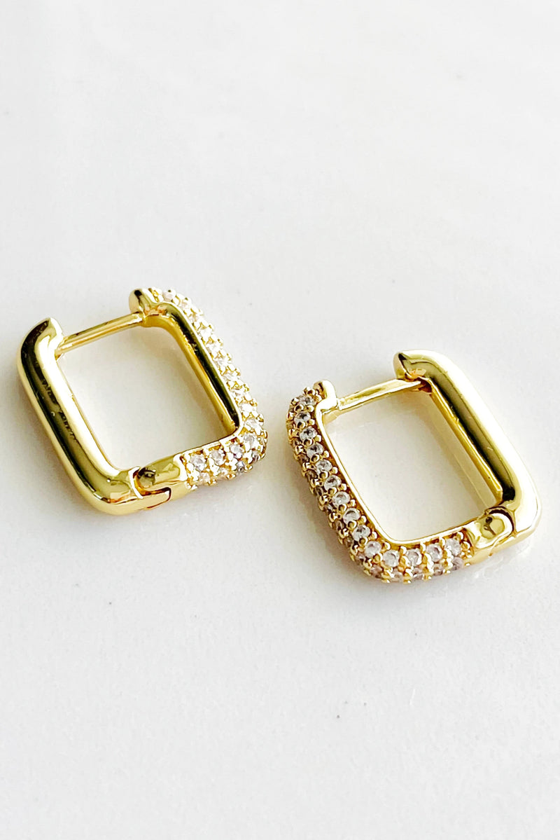 Boca Cubic Zirconia Pavé Gold Earrings - L'Atelier Global