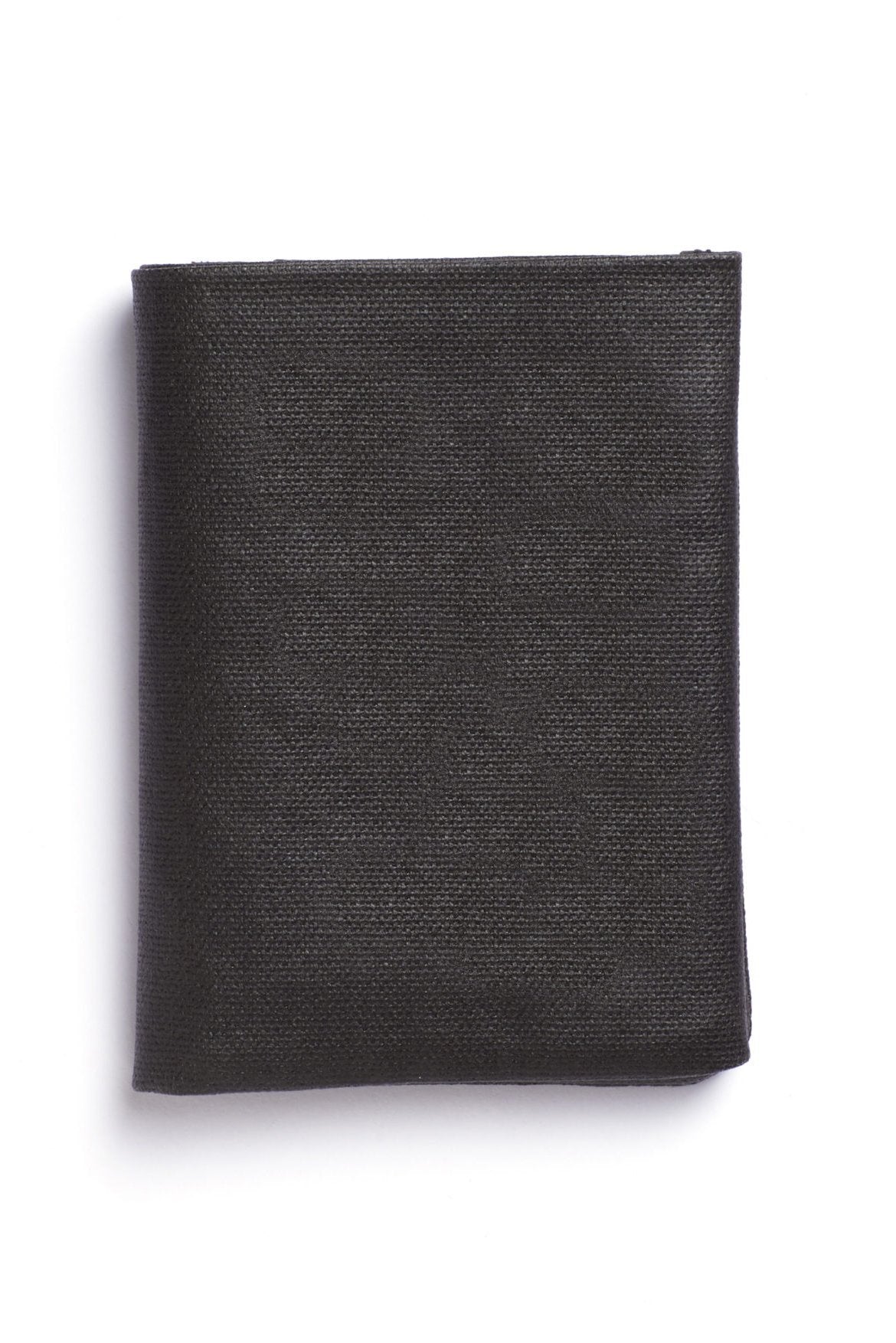 The back of the Brown Minimalist Canvas and Leather Wallet on a white background - L'Atelier Global