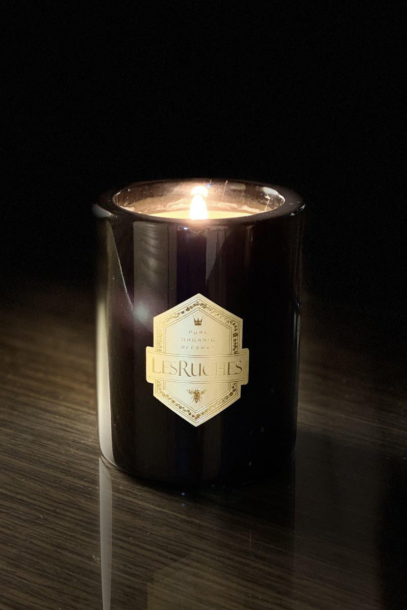 Cassis Noir Marbre Partfaite Beeswax Candle 8 oz. - L'Atelier Global