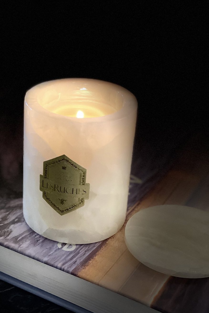 Cassis Onyx Partfaite Beeswax Candle 8 oz. - L'Atelier Global