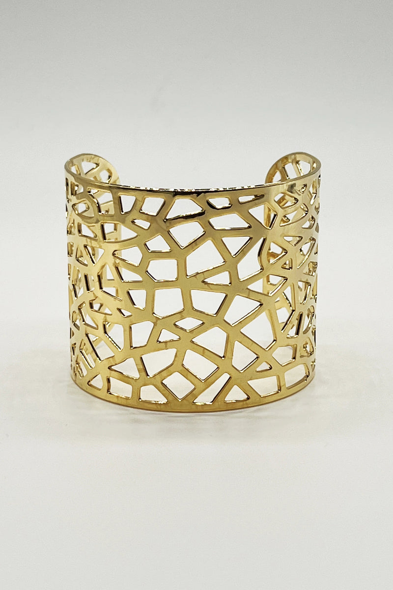 Chelsea Abstract Cuff in Gold - L'Atelier Global
