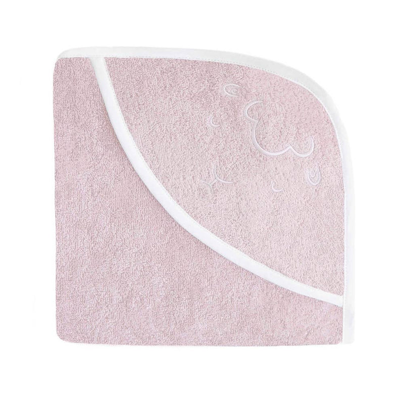 Embroidered Hooded Towel in Pink - L'Atelier Global