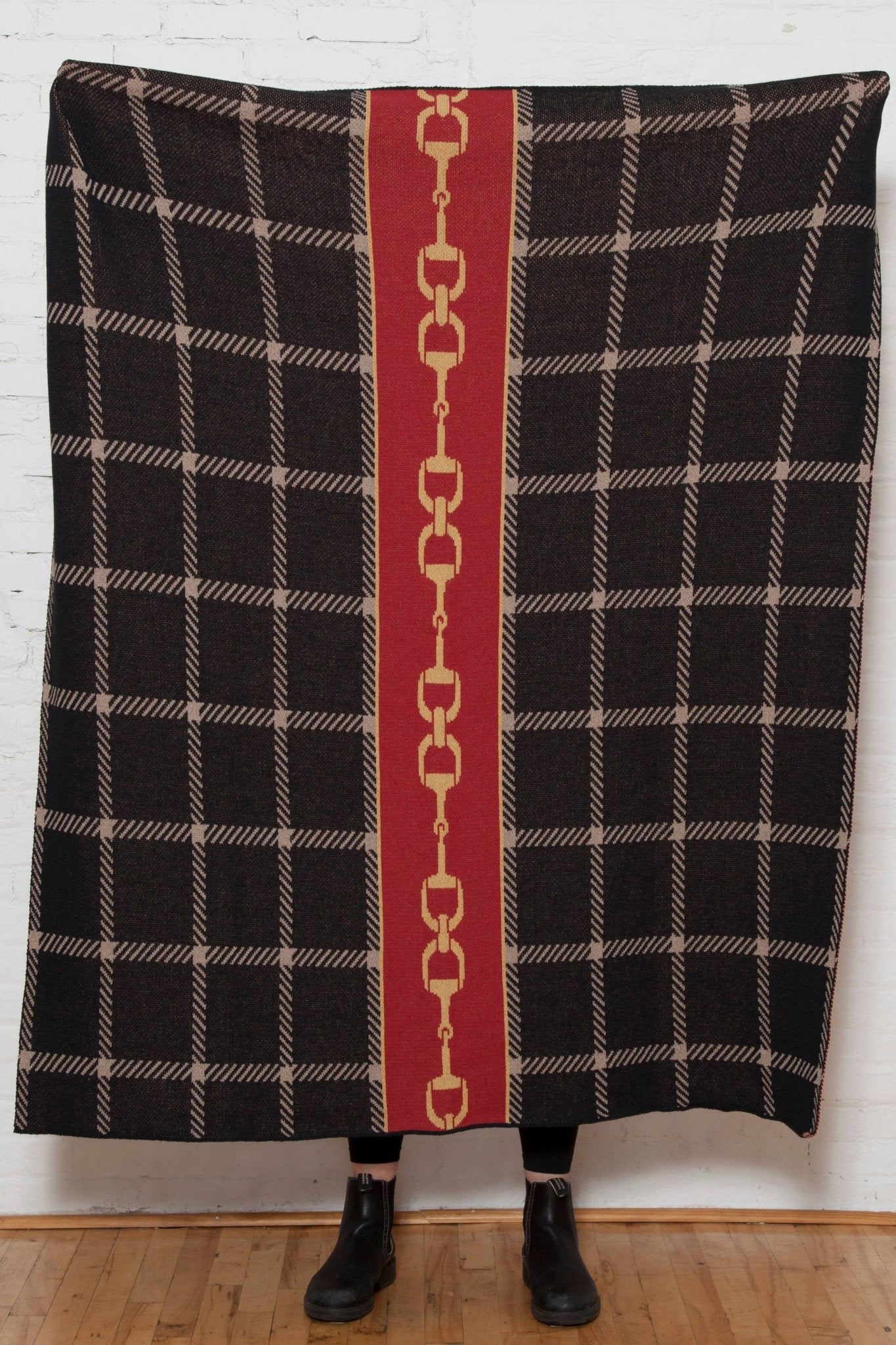 Equestrian Horse Bit Plaid Eco Throw - L'Atelier Global