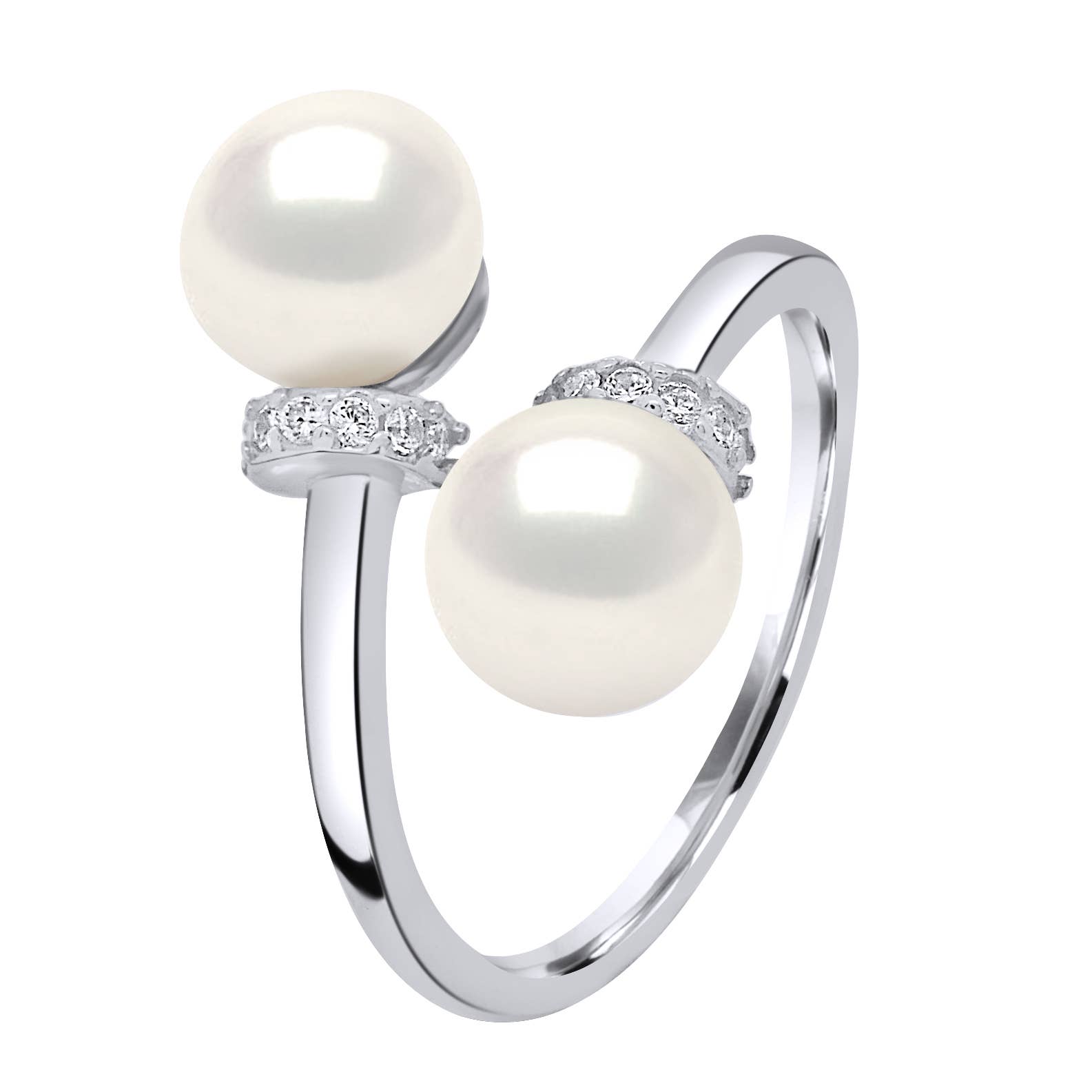Freshwater Pearl Serenity Adjustable Ring on a white background