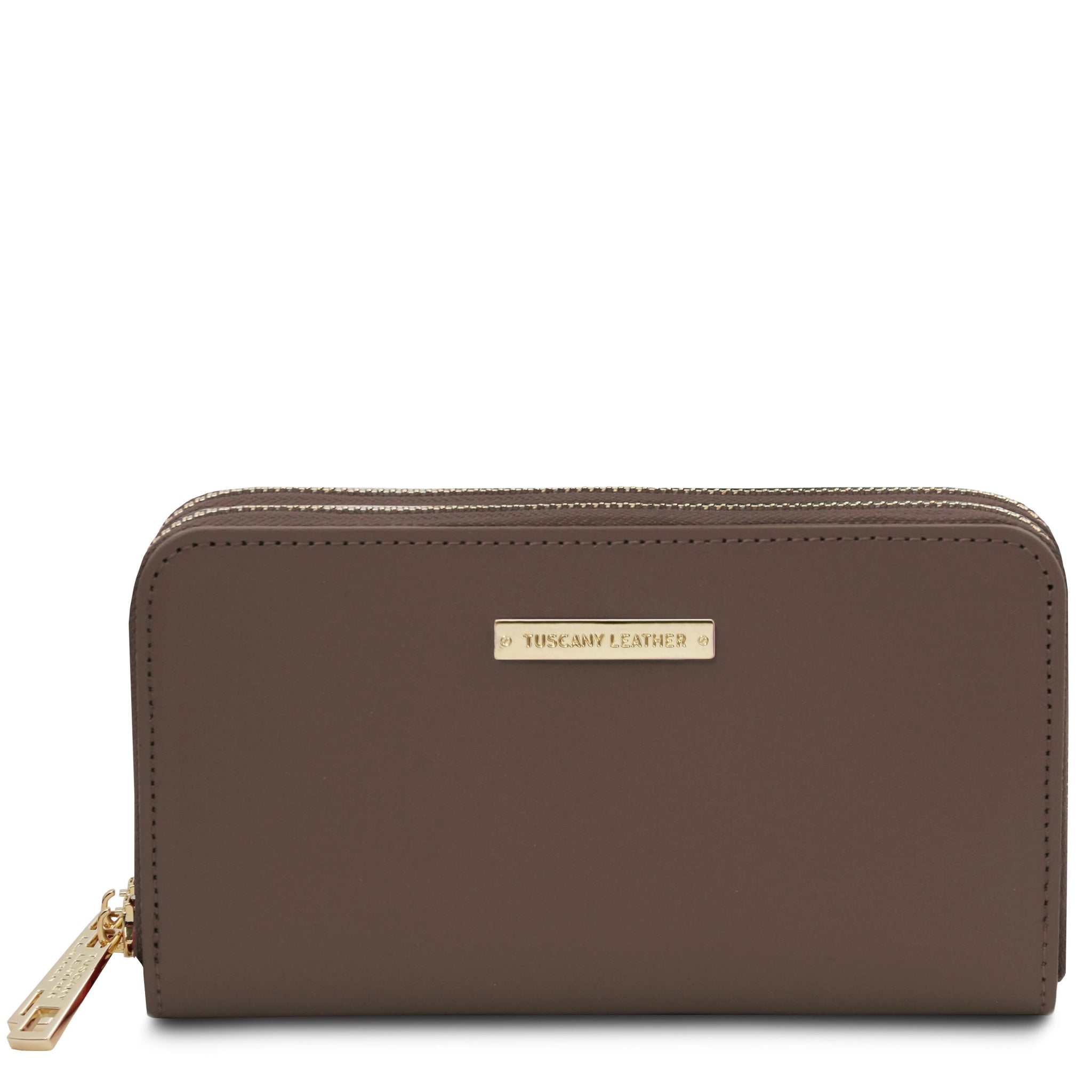 Gaia Double Zip Around Soft Italian Leather Wallet - L'Atelier Global