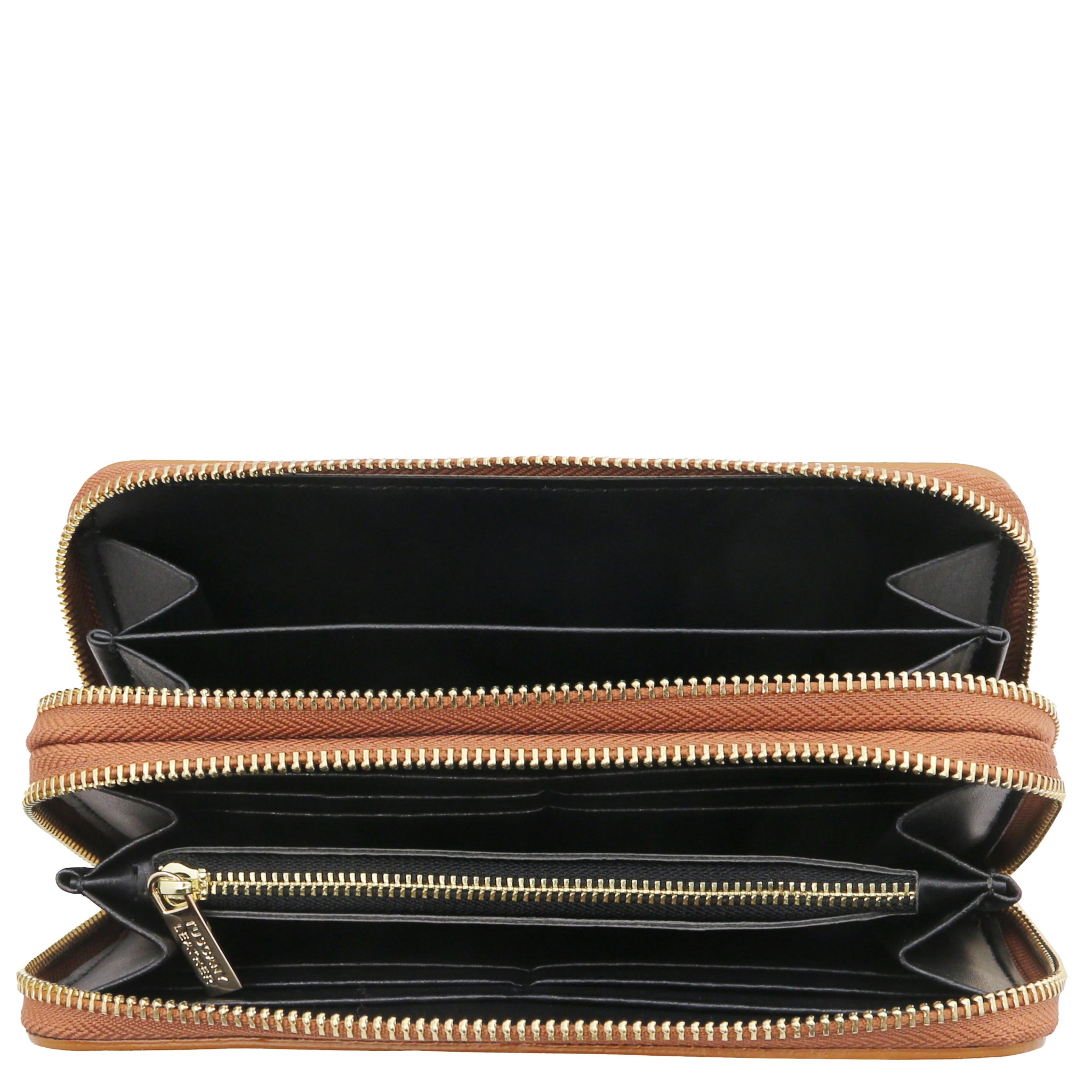 Gaia Double Zip Around Soft Italian Leather Wallet - L'Atelier Global