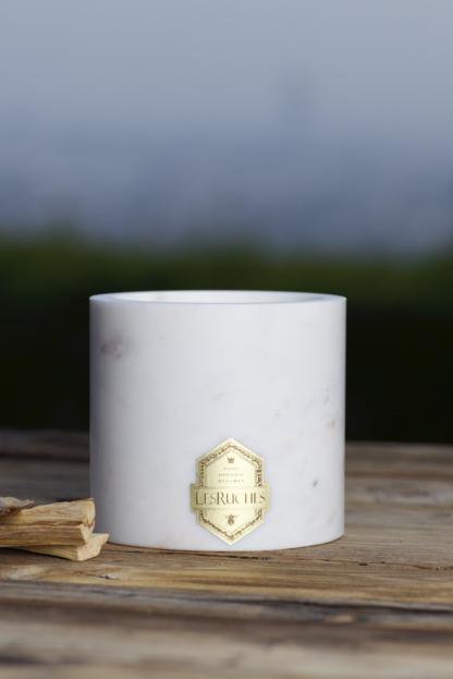 Gardenia Beauté Marbré Beeswax Candle 32 oz. - L'Atelier Global