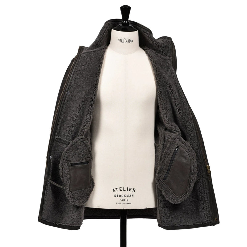Giles British Luxury Sheepskin Jacket in Grey - L'Atelier Global