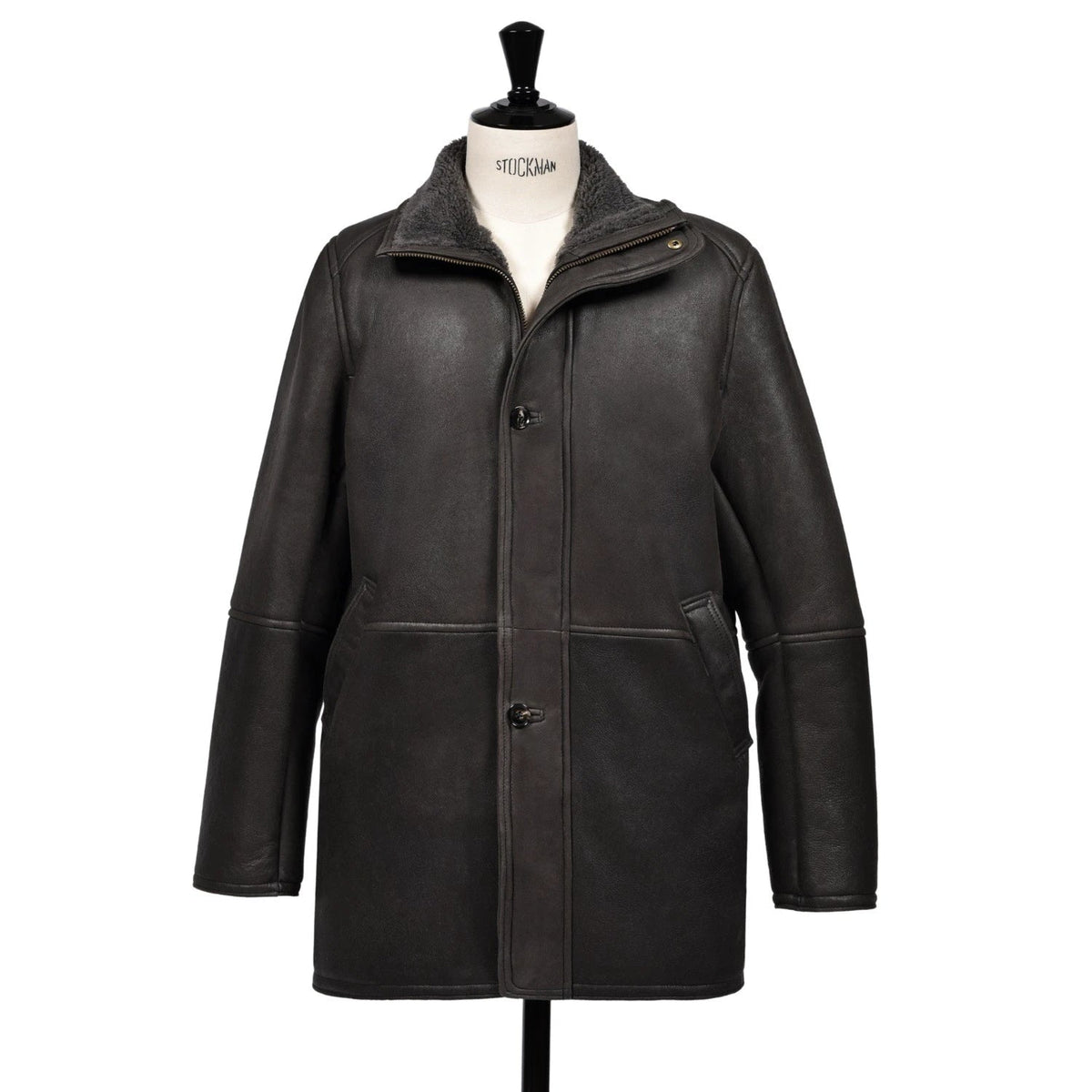 Giles British Luxury Sheepskin Jacket in Grey - L'Atelier Global