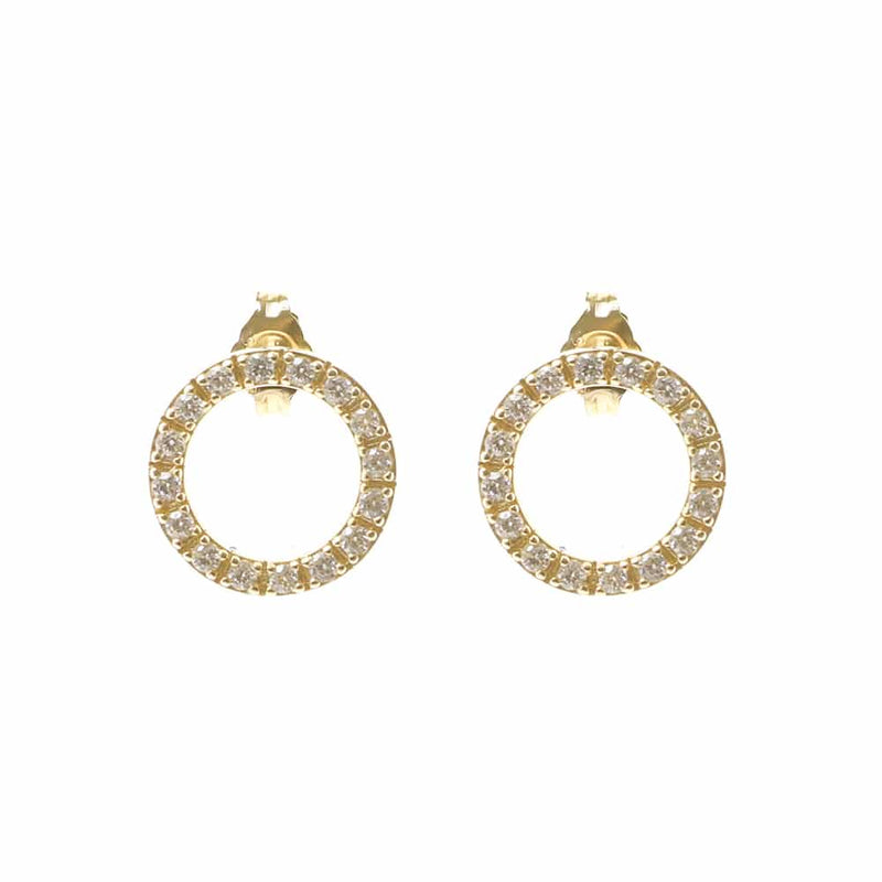 Golden Circle of Life Zirconia Earrings - L'Atelier Global