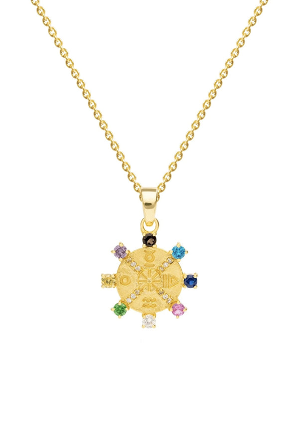 Golden Fortuna Wheel Necklace - L'Atelier Global