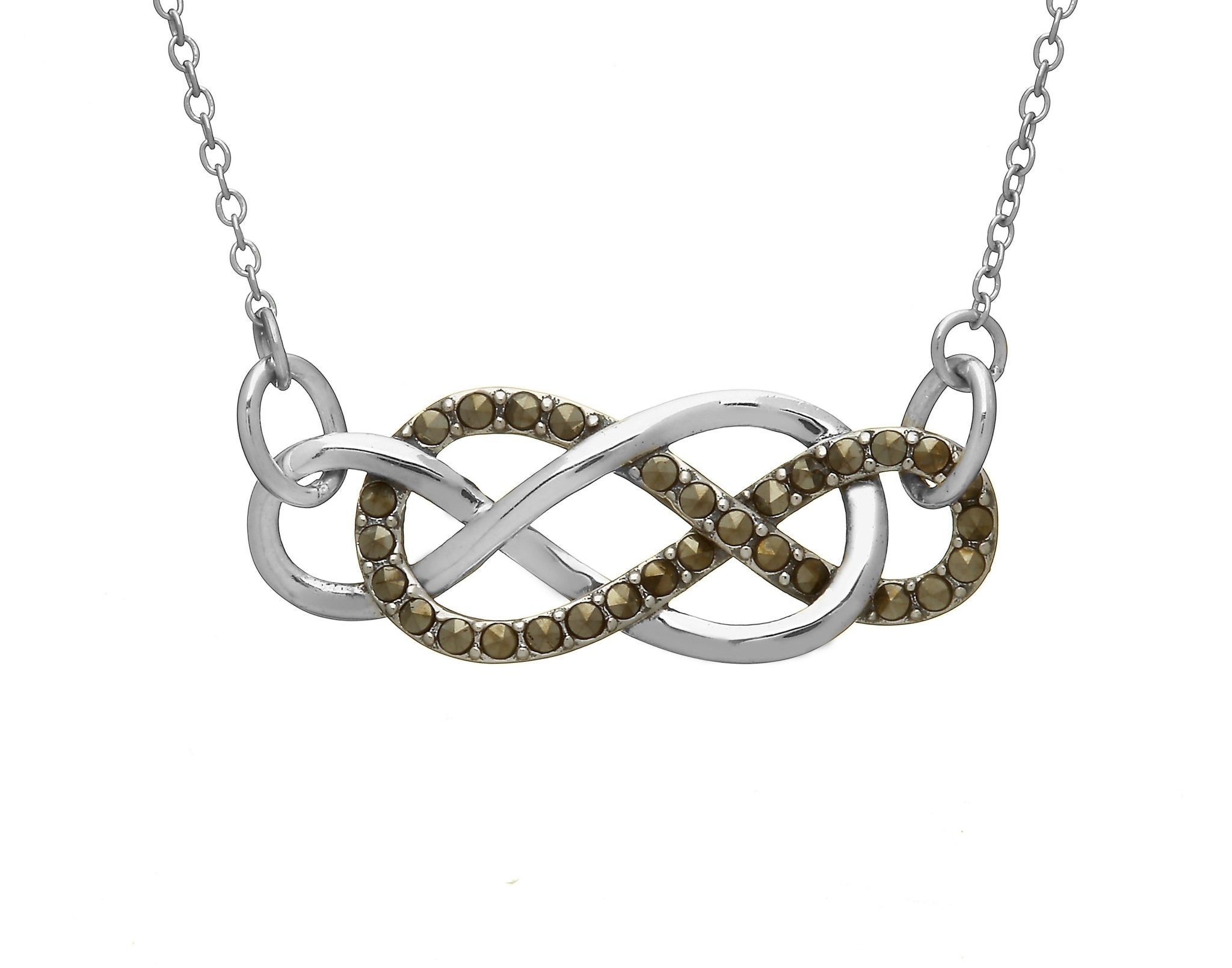 Infinity Celtic Knot Necklace Pendant Showcased on a White Background- L'Atelier Global