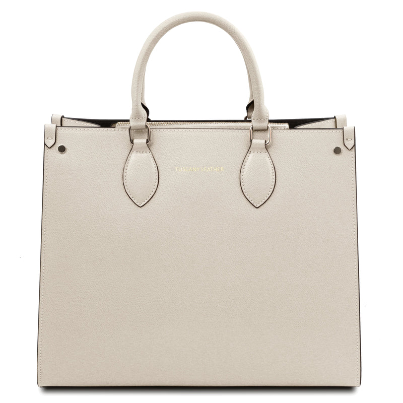 Iside Leather Business Tote Bag - L'Atelier Global