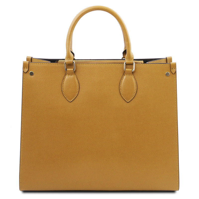 Iside Leather Business Tote Bag - L'Atelier Global