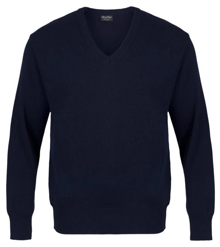 Italian Extra Fine Merino Wool Blend V-Neck Sweater - L'Atelier Global