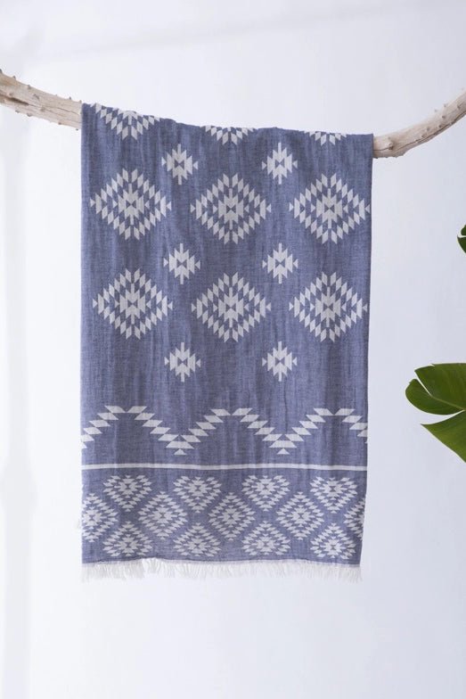 Kilim Motif Turkish Cotton Towel - L'Atelier Global
