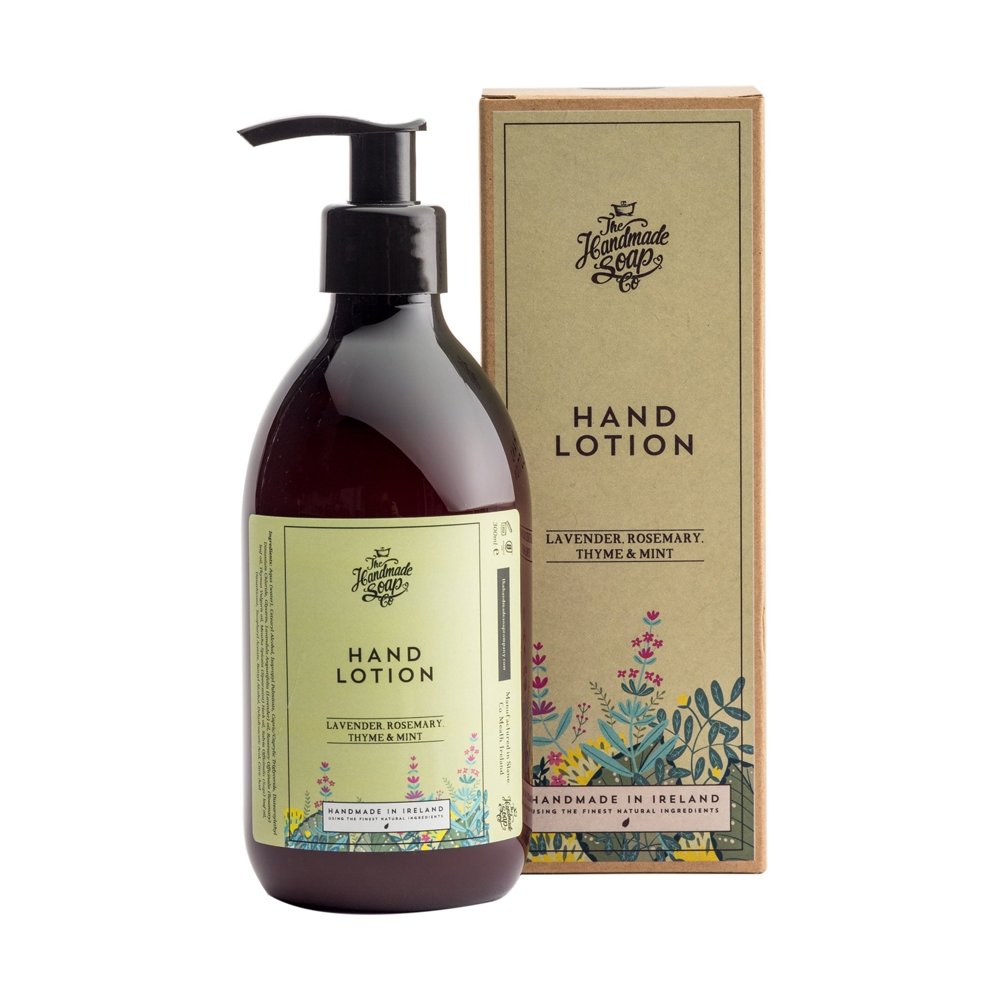 Lavender, Rosemary, Thyme & Mint Hand Lotion and its box on a white background- L'Atelier Global