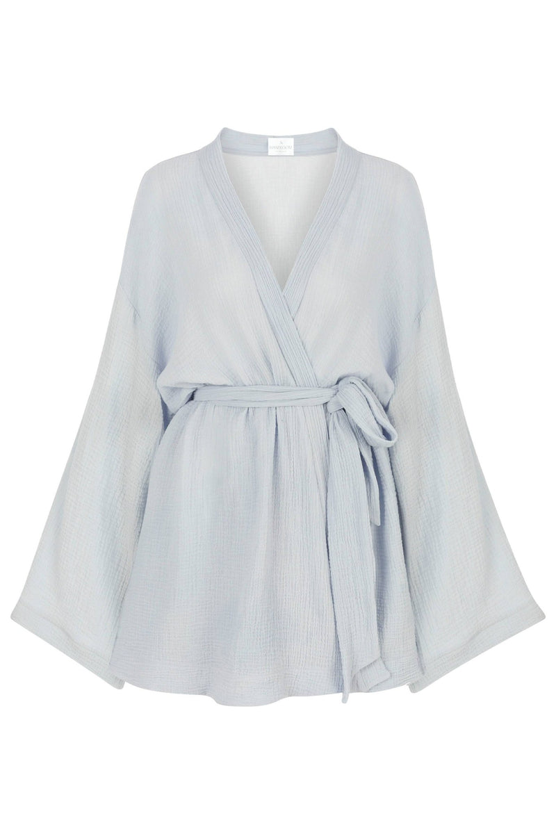 Luxe Luna Kimono Wrap in Baby Blue - L'Atelier Global