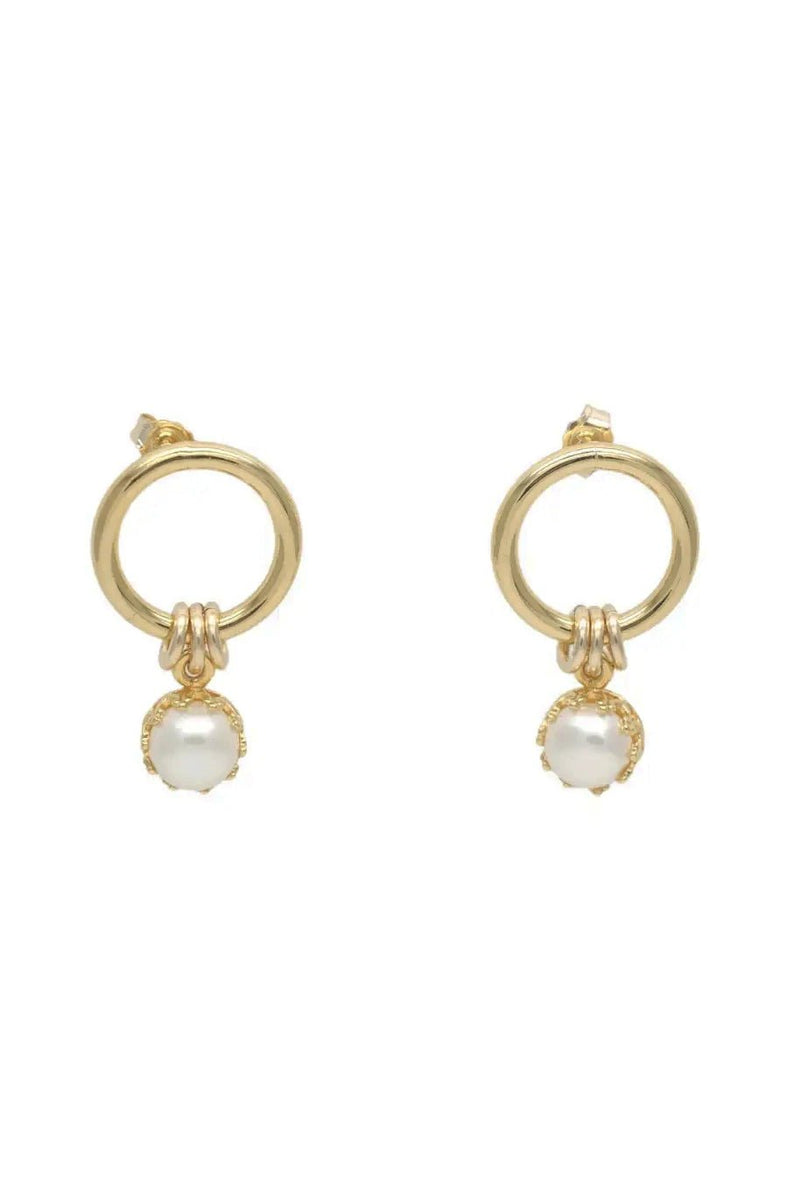 Lyon Freshwater Pearl Gold Earrings - L'Atelier Global