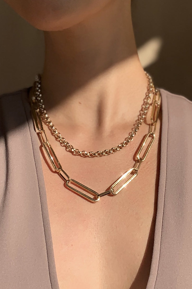 Minimalist Paperclip Chain Necklace - L'Atelier Global