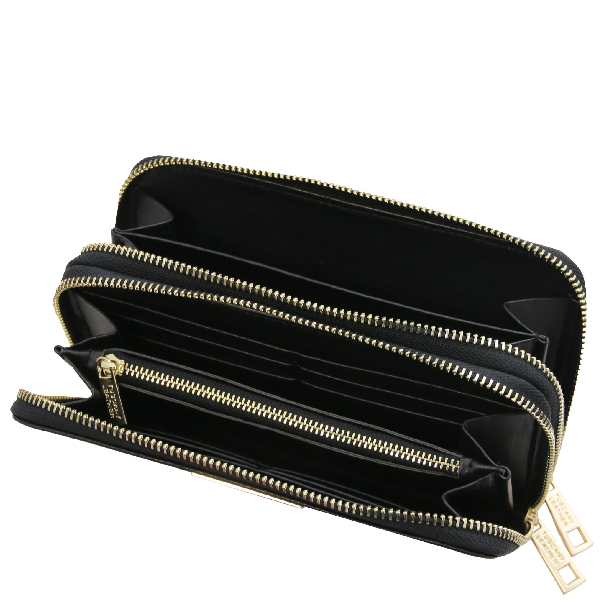 Mira Double Zip Around Italian Leather Wallet