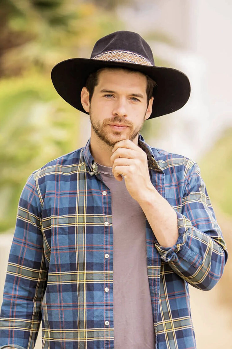 Dark brown top cowboy hat