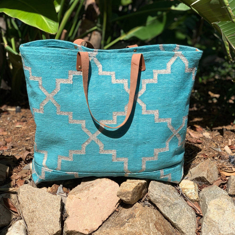 Napa Get Away Tote in Turquoise - L'Atelier Global