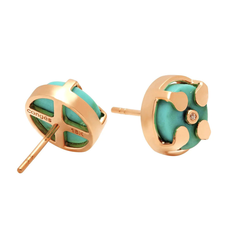 Natural Turquoise Signature Earrings - L'Atelier Global