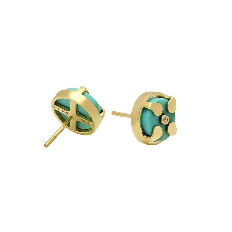 Natural Turquoise Signature Earrings - L'Atelier Global