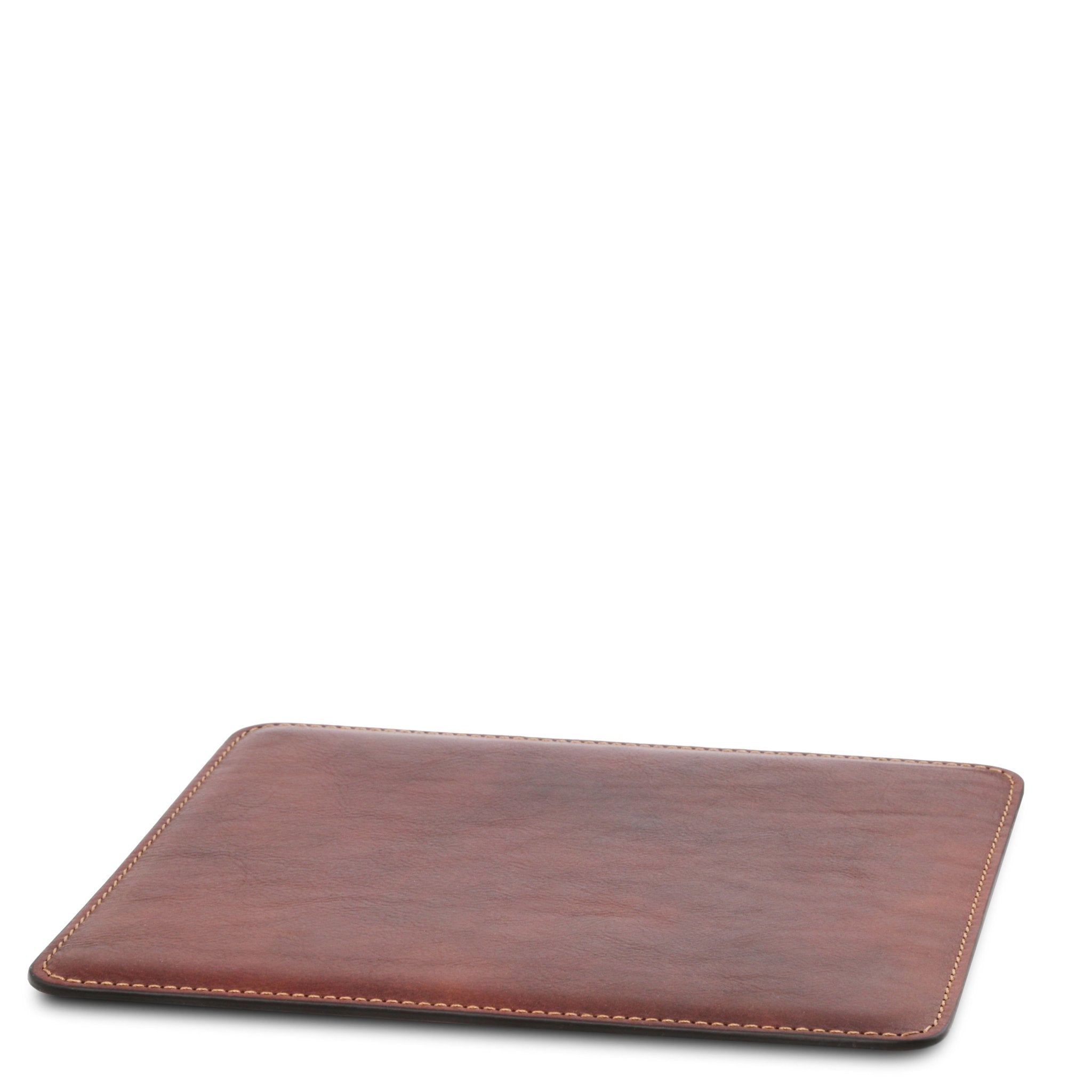 Office Set Italian Leather Desk Pad in brown on white background - L'Atelier Global