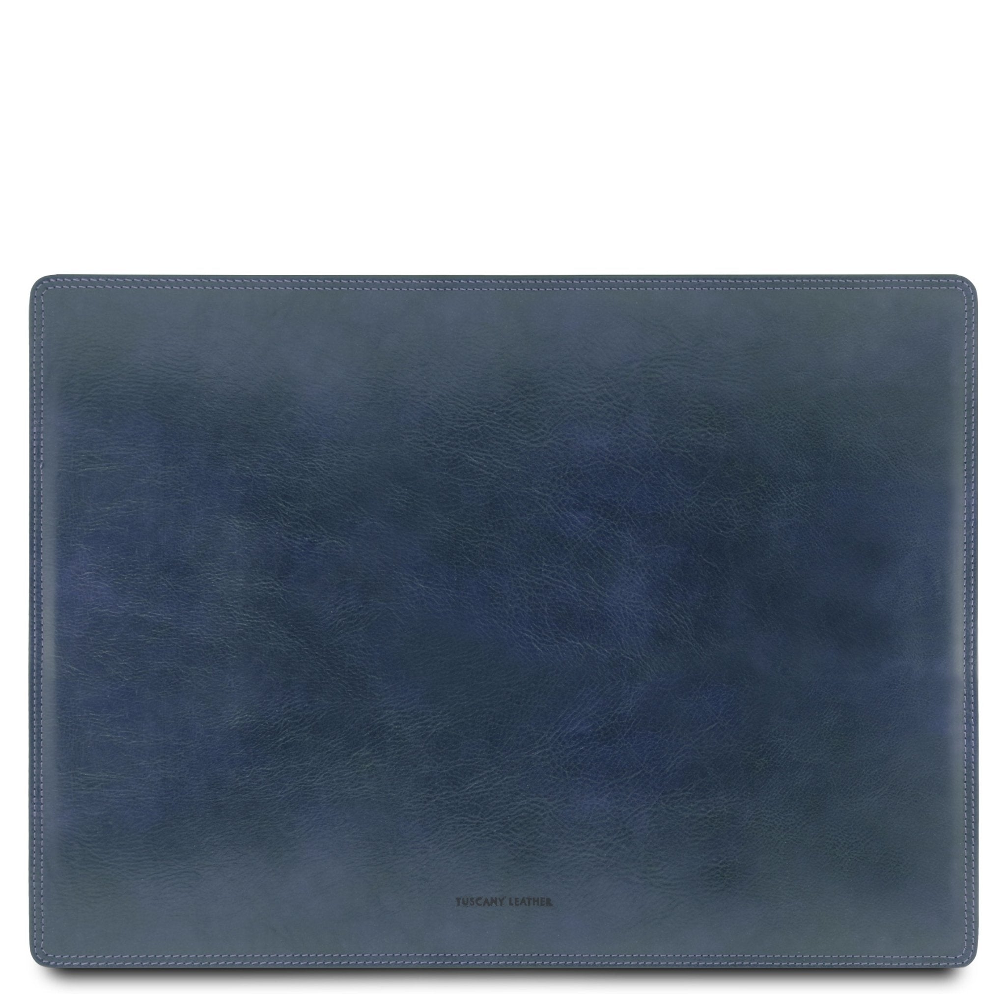 Office Set Leather Desk Pad in dark blue on white background - L'Atelier Global