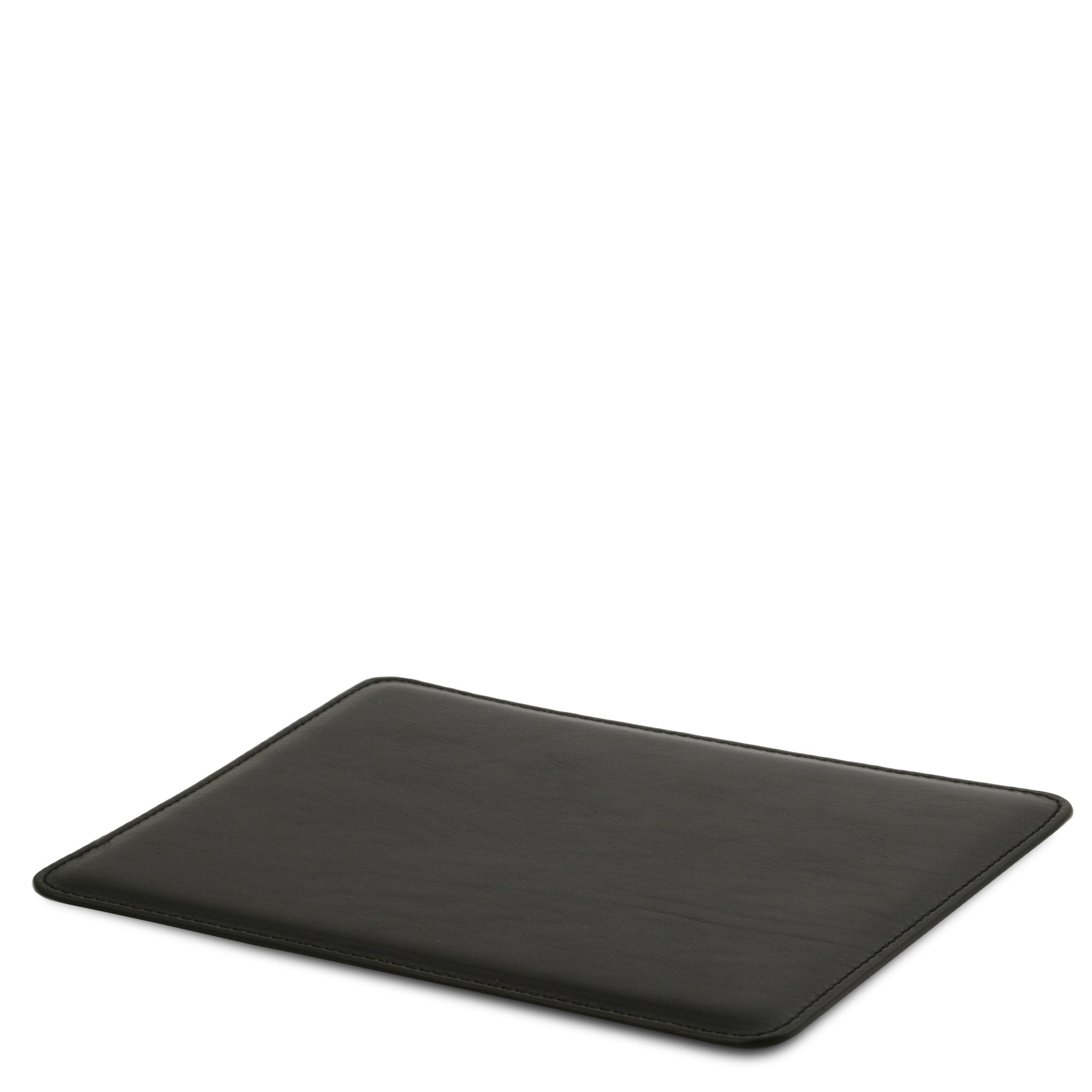 Italian Leather Mouse Pad in black on a white background - L'Atelier Global