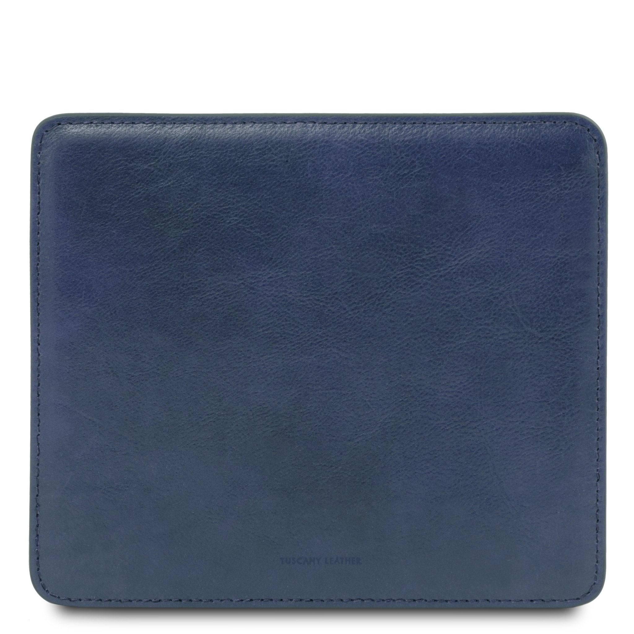 Office Set Italian Leather Desk Pad dark blue on a white background - L'Atelier Global