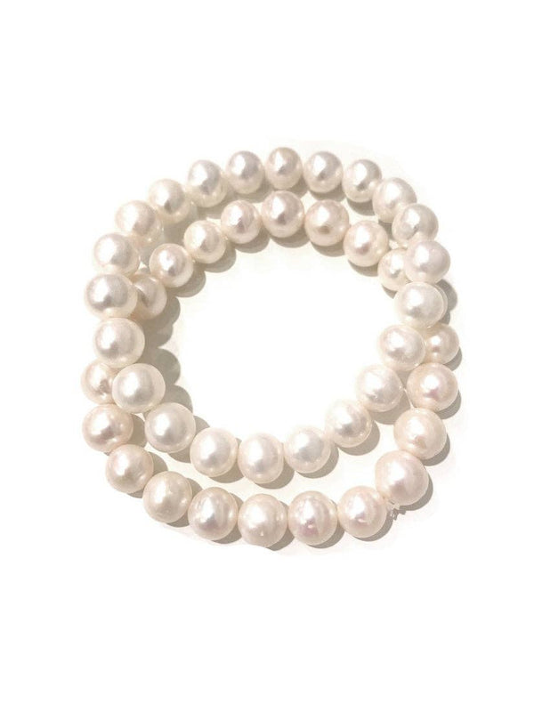 Pearl Natural Gemstone Stretch Bracelet Set - L'Atelier Global