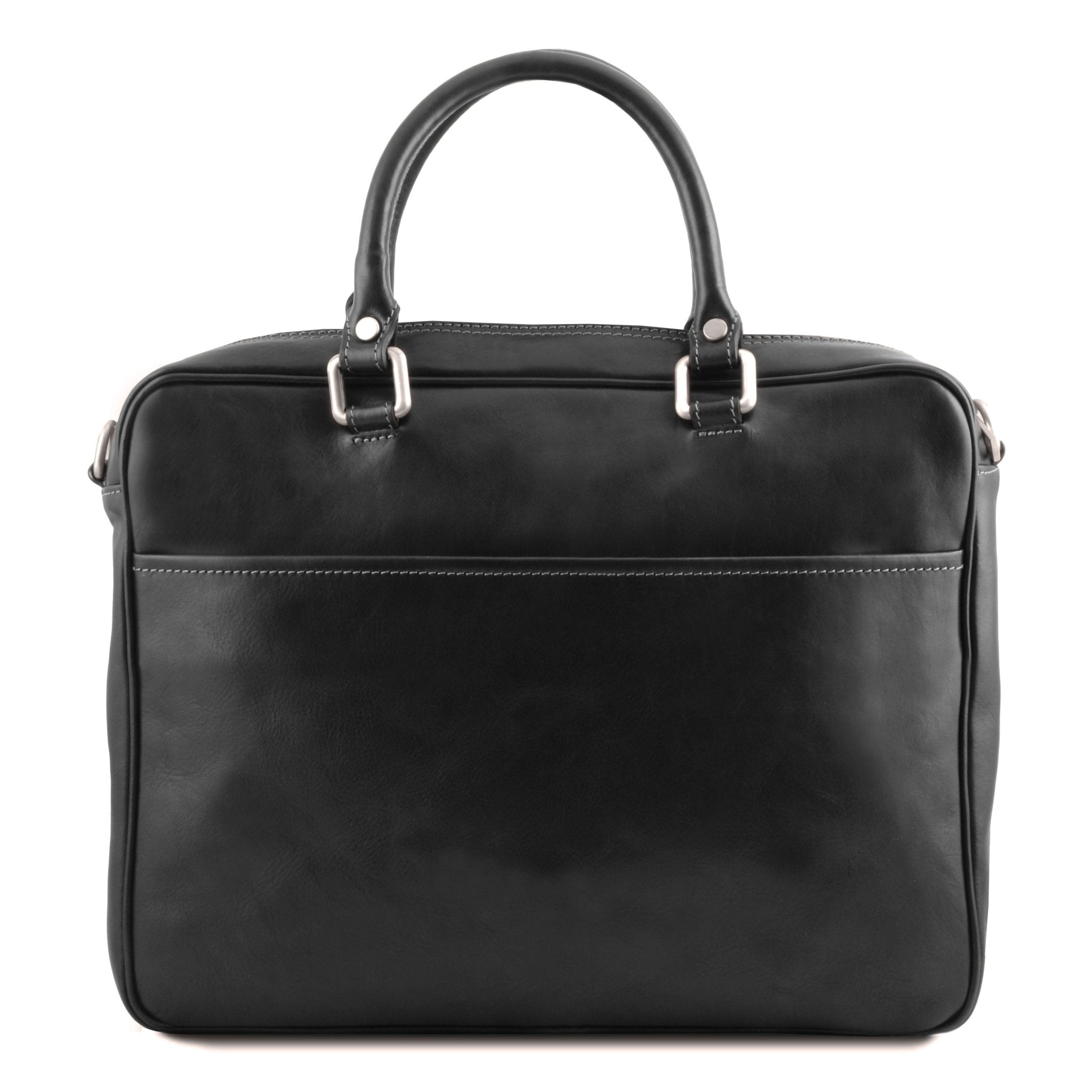 Pisa Leather Laptop Briefcase with Front Pocket - L'Atelier Global