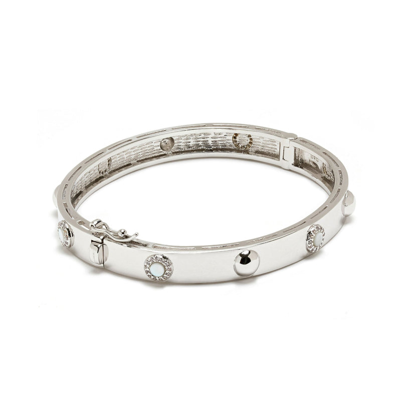 Platinum Dazzle Mother of Pearl Bangle - L'Atelier Global