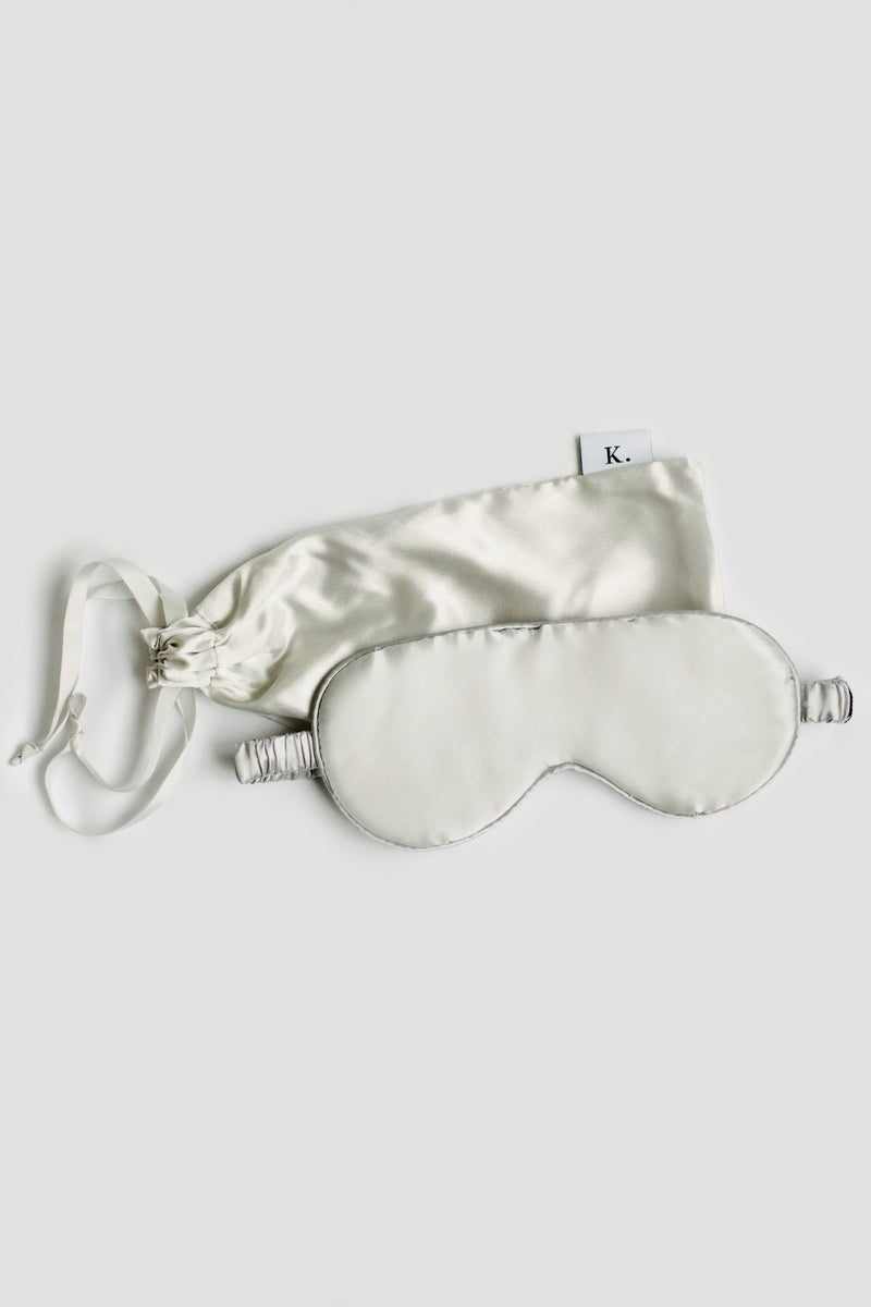 Pure Mulberry Gray Silk Sleep Mask - L'Atelier Global