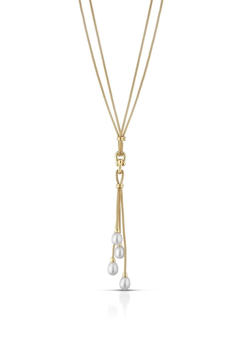 Ravello Pearl Drop Double Strand Necklace - L'Atelier Global