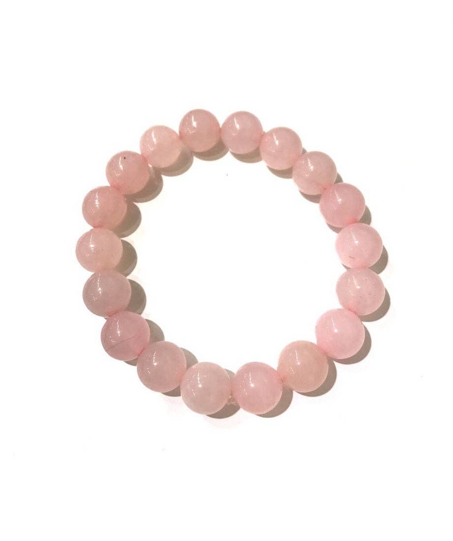 Rose Quartz Natural Gemstone Stretch Bracelets - L'Atelier Global