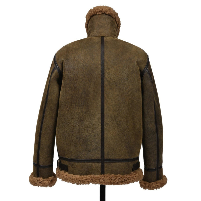 Royal Sheepskin Flying Aviator Jacket in Brown - L'Atelier Global