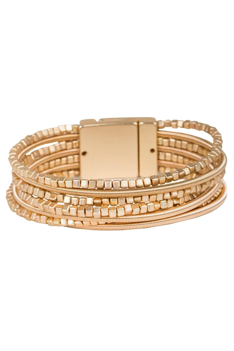 Shimmering Gold Beaded Bracelet - L'Atelier Global