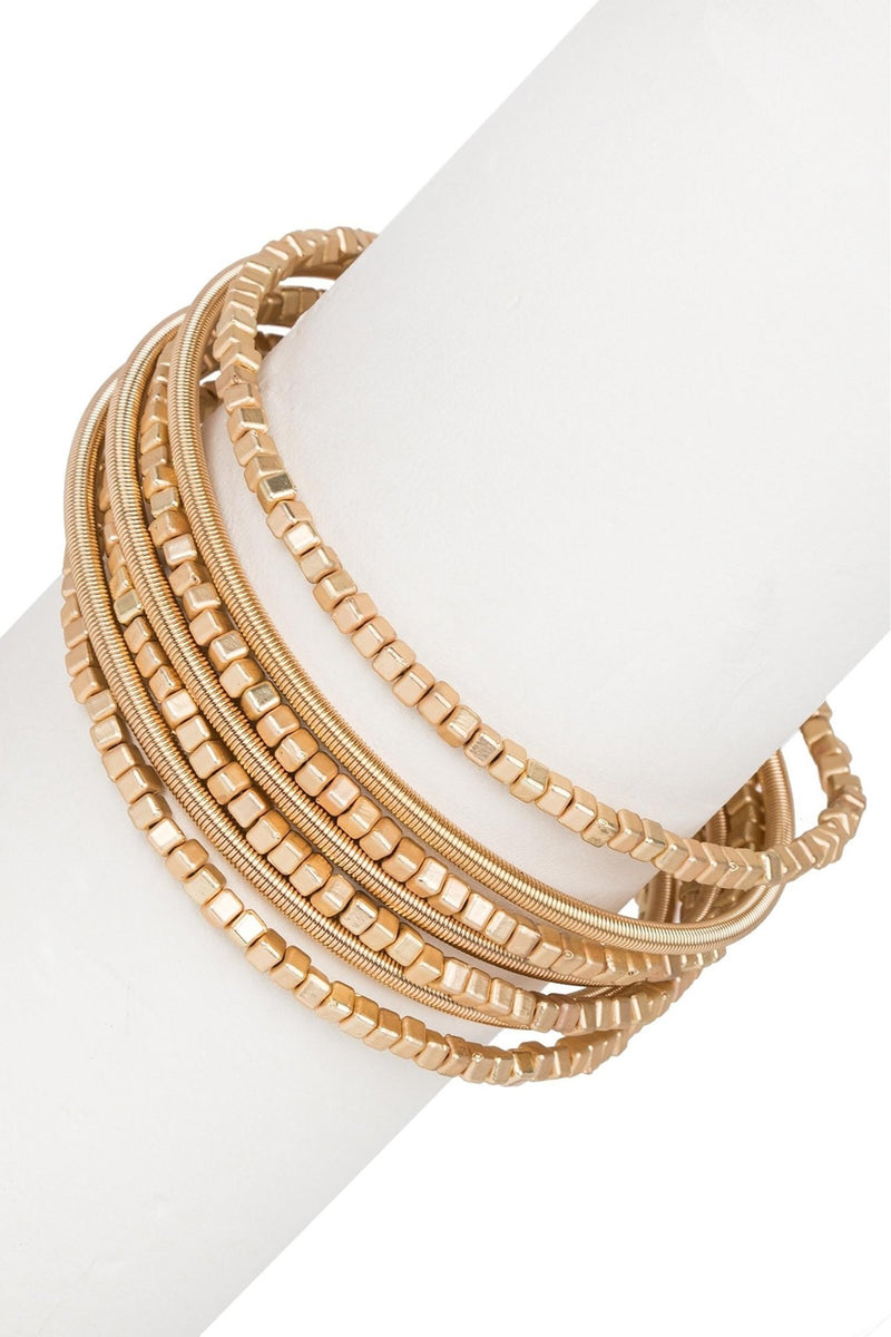 Shimmering Gold Beaded Bracelet - L'Atelier Global