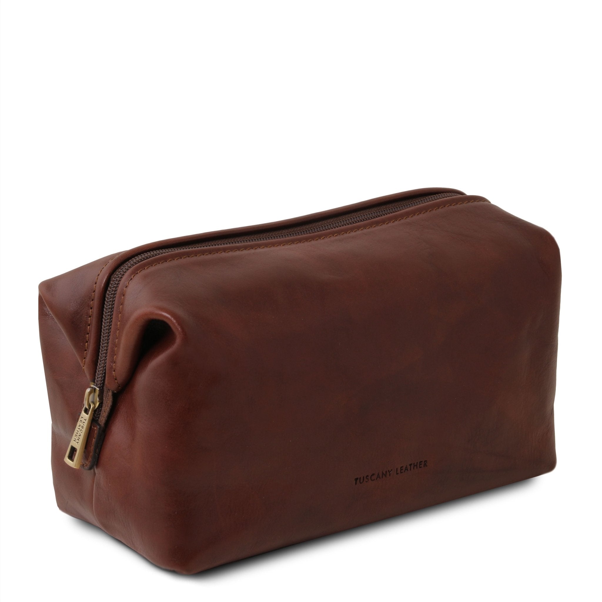 Smarty Leather Italian Toilet Bag - Large Size- L'Atelier Global