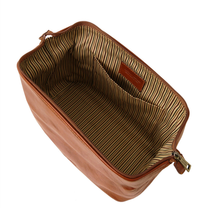 Smarty Leather Toilet Bag - Large Size - L'Atelier Global