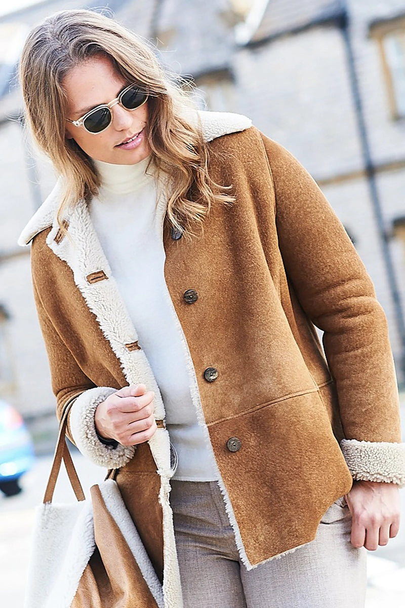 Cream 2025 sheepskin jacket
