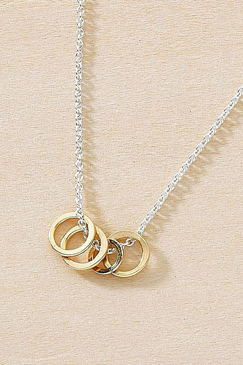 Sterling Silver Circle Cluster Necklace - L'Atelier Global